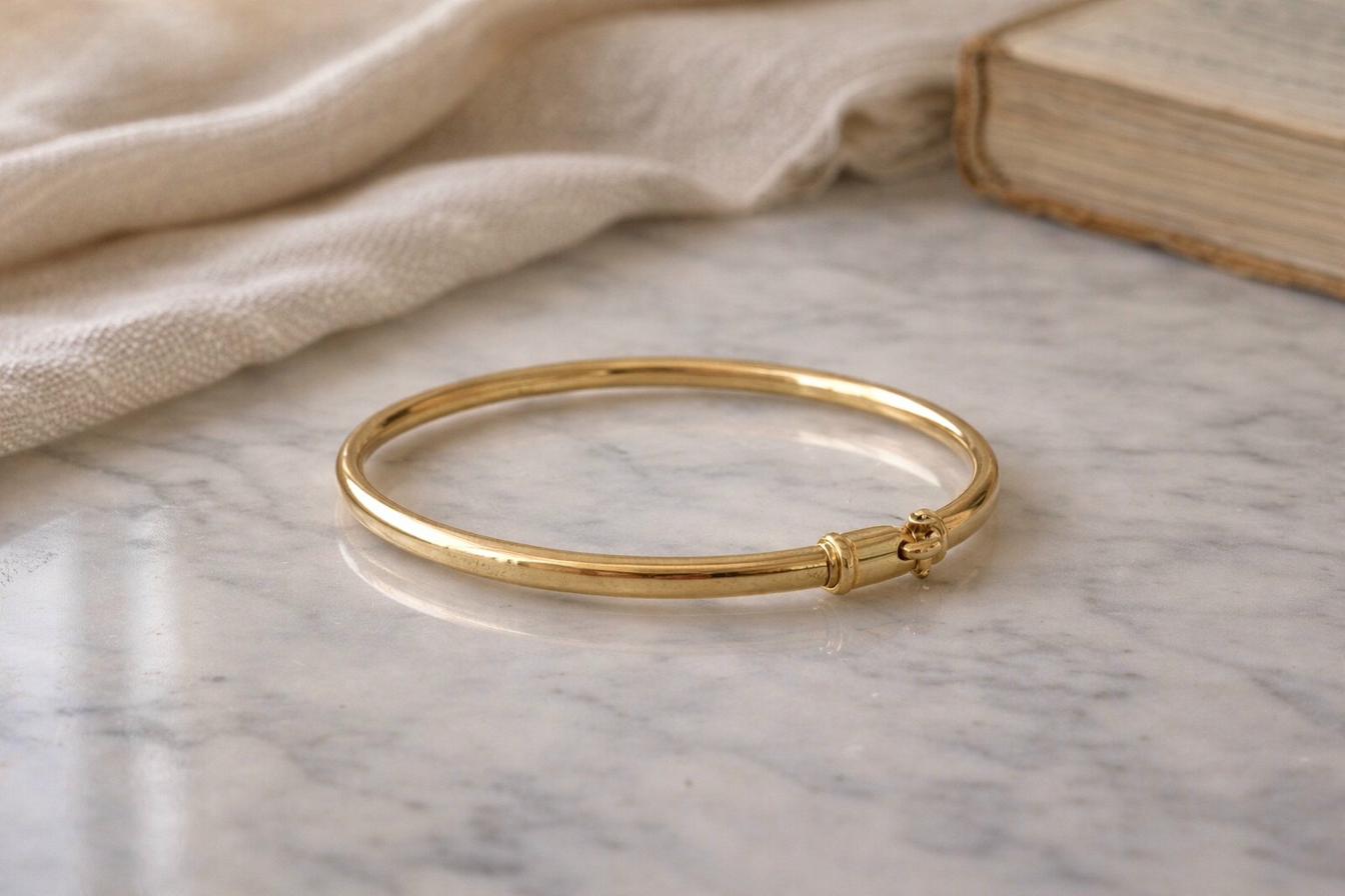 Brazalete Clásico, Oro 18k, Diseño Atemporal