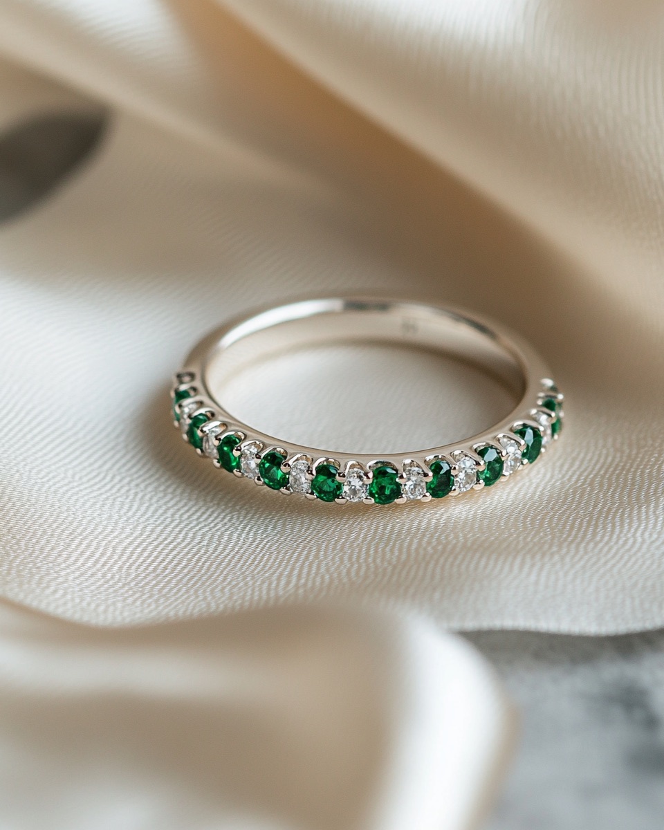 Eternidad Oro Blanco, Diamantes, Oro blanco 18k