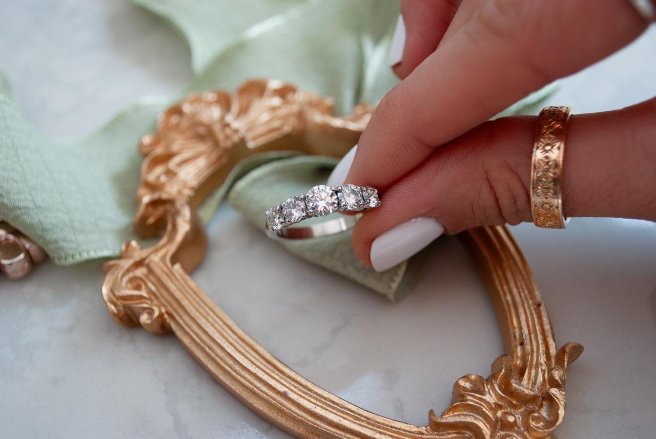Anillo Reina, Tricillo Diamantes, Platino