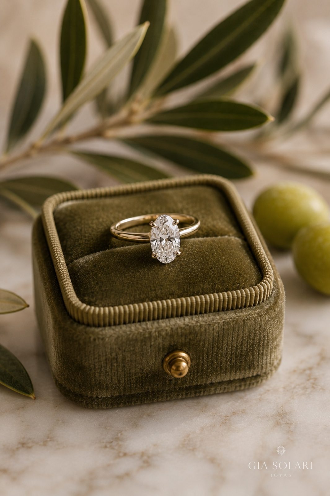 Aurora · Solitario Oval Oro